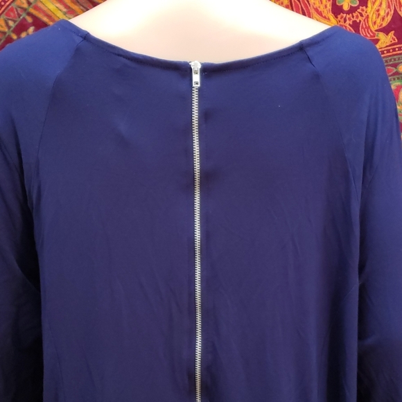 Navy zipper back tunic XL - Picture 4 of 5